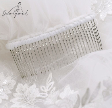 Hilary Lace Trim Veil