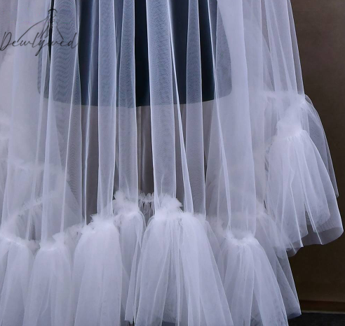 Belinda Ruffle Trim Veil