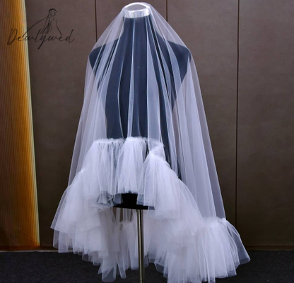 Belinda Ruffle Trim Veil